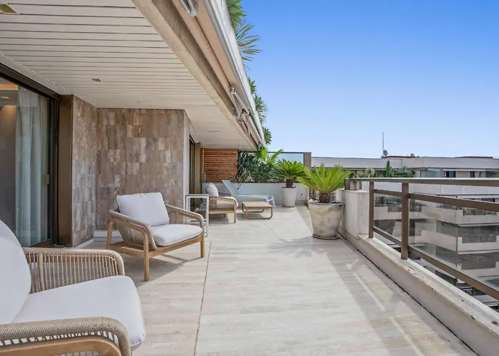 Ref 1244 - Back Croisette - Sea View For Rent Daire