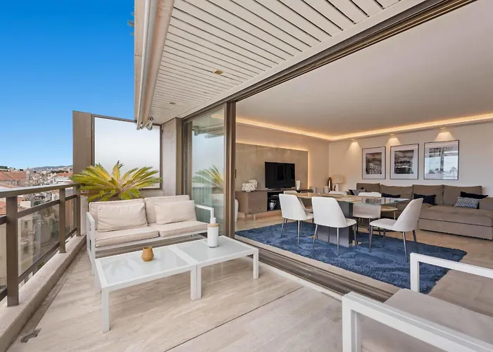 Ref 1244 - Back Croisette - Sea View For Rent Daire *